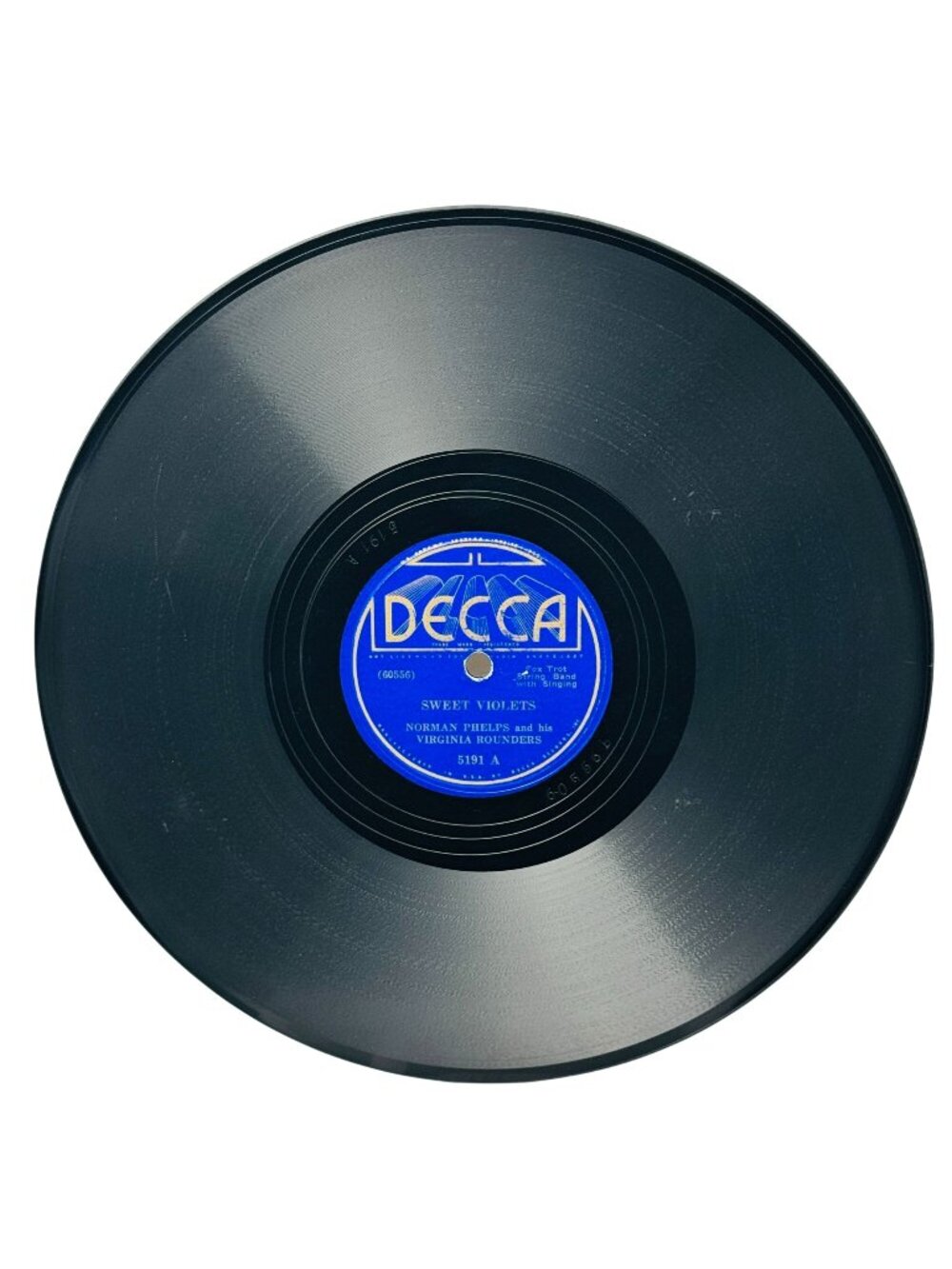 Norman Phelps Virginia Rounders Sweet Violets 10 Inch Shellac 78 RPM Decca 5191
